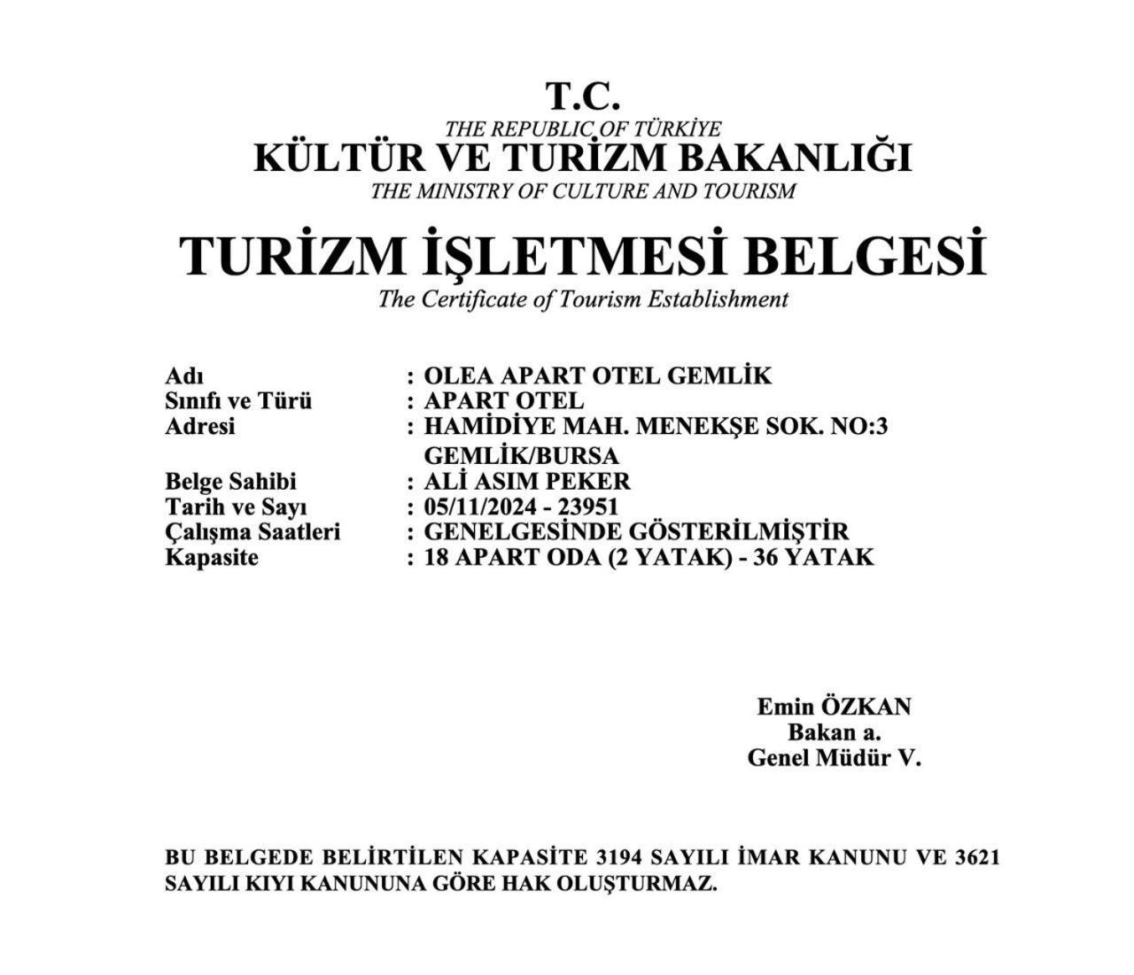 Olea Suites Otel Gemlik Eksteriør billede